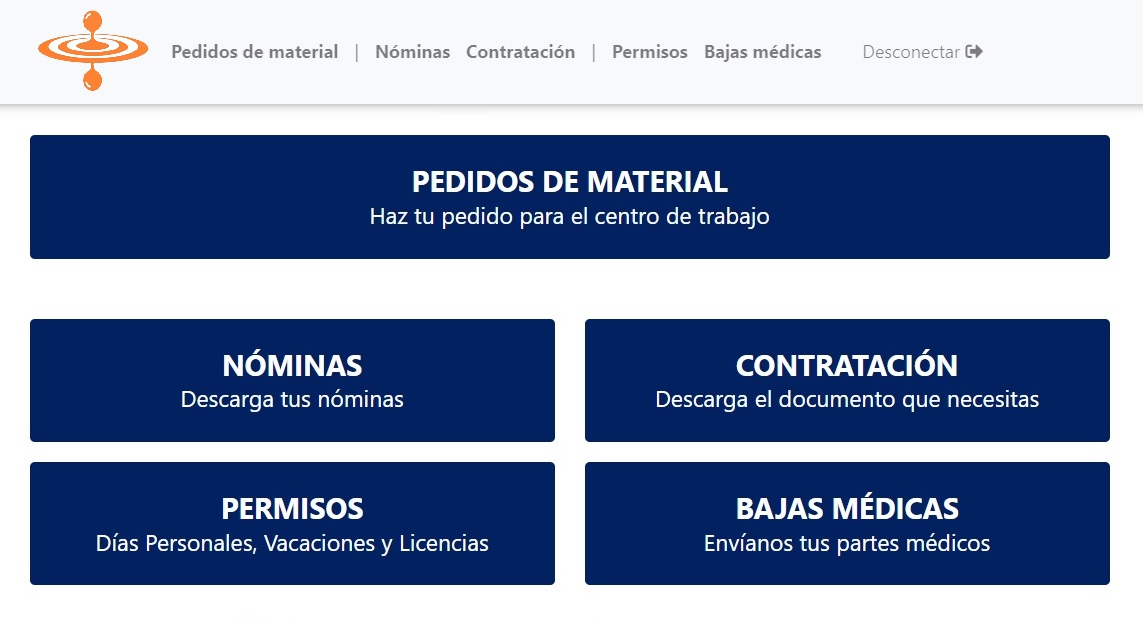 Pantalla de CLEAN DESK